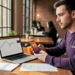 Professional setting crypto goals at home desk